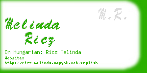 melinda ricz business card